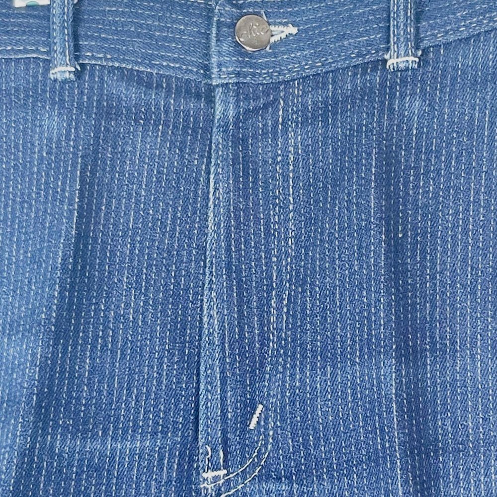Vintage 1980s Super Skinny Striped H.I.S For Chic Jeans With Tapered Open Ankle - Picture 4 of 6